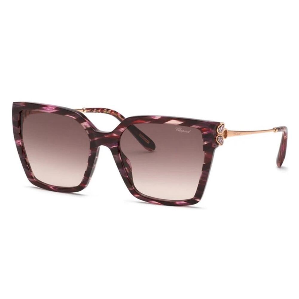 NEW!!! Chopard SCH371S 01G2 Happy Hearts Women Sunglasses, Authentic